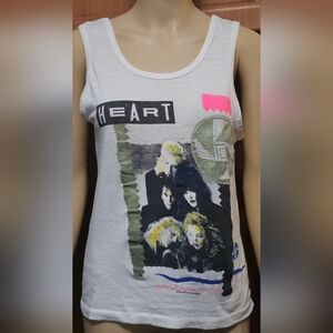 VTG 87 Legendary Rock Band Heart Concert Bad Animal Tour Tee T Shirt Tank Top